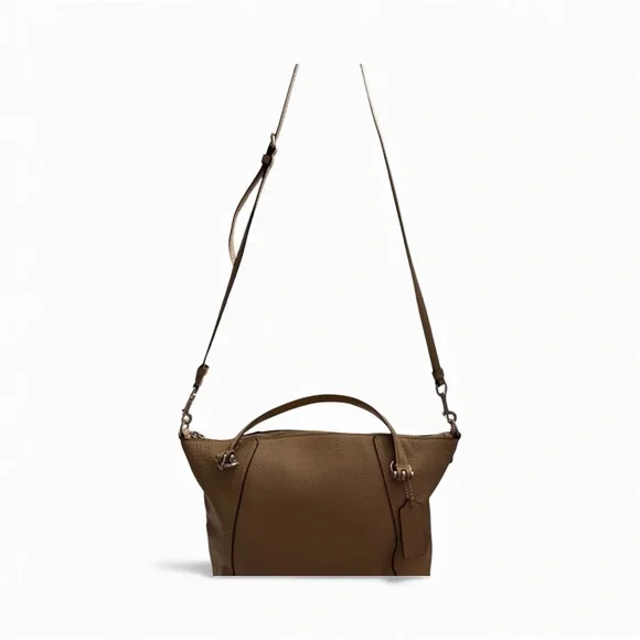 Coach Kacey Satchel in a taupe or beige color. - Picture 9 of 12
